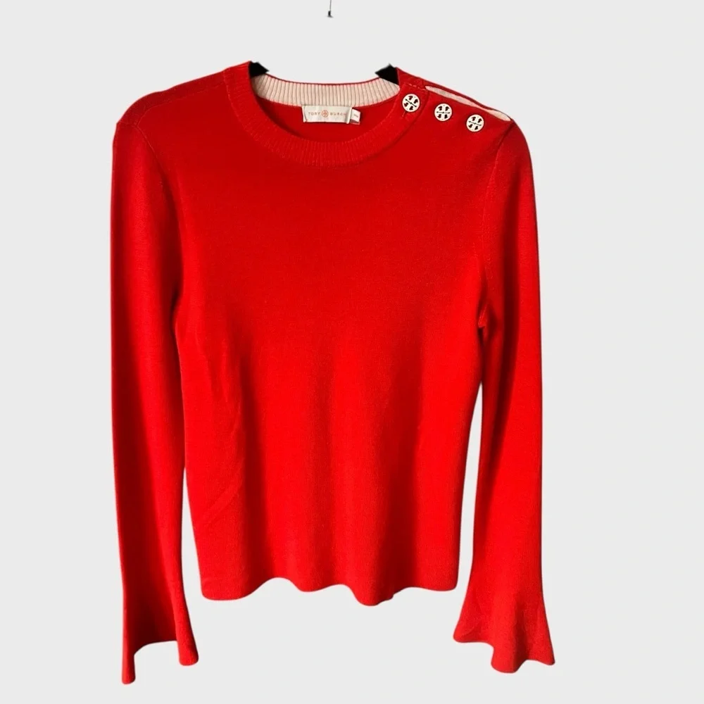Tory Burch Kimberly Bell Sleeves Sweater.